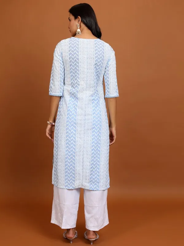 Woven Design Straight Kurta