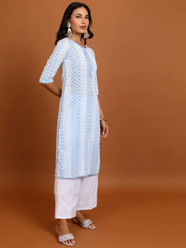 Woven Design Straight Kurta