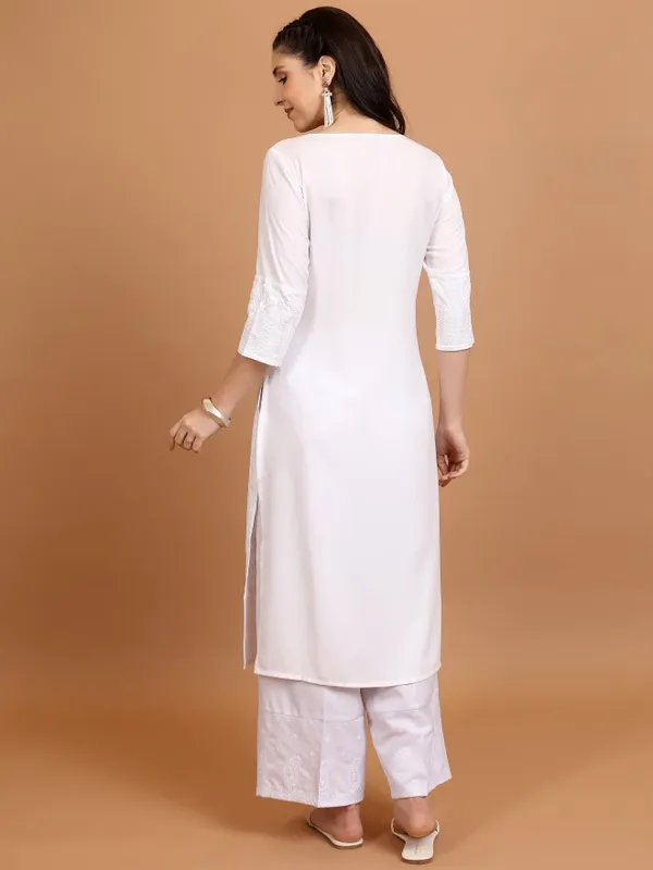 Woven Design Straight Kurta