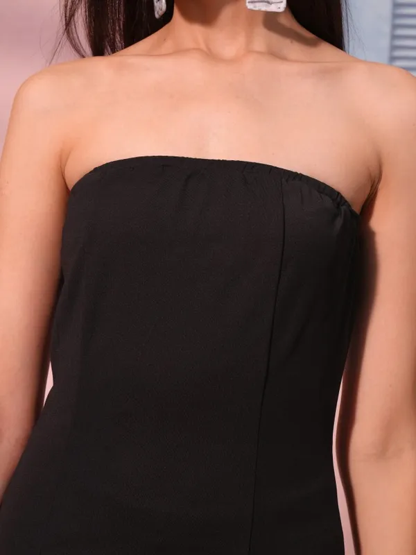 Tokyo Talkies Women Black Solid Sheath Dress