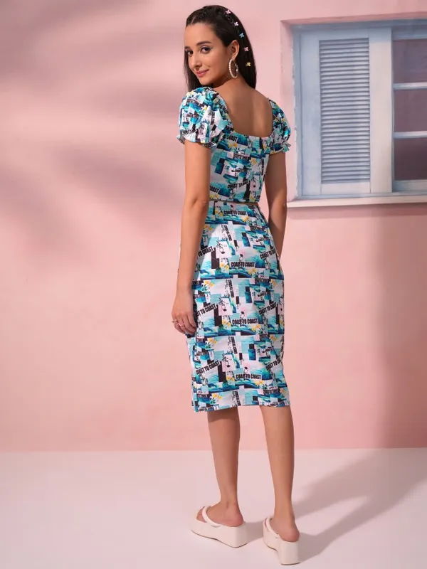  Tokyo Talkies Women Blue Co-Ords