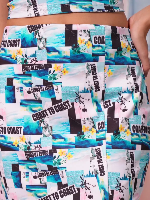  Tokyo Talkies Women Blue Co-Ords