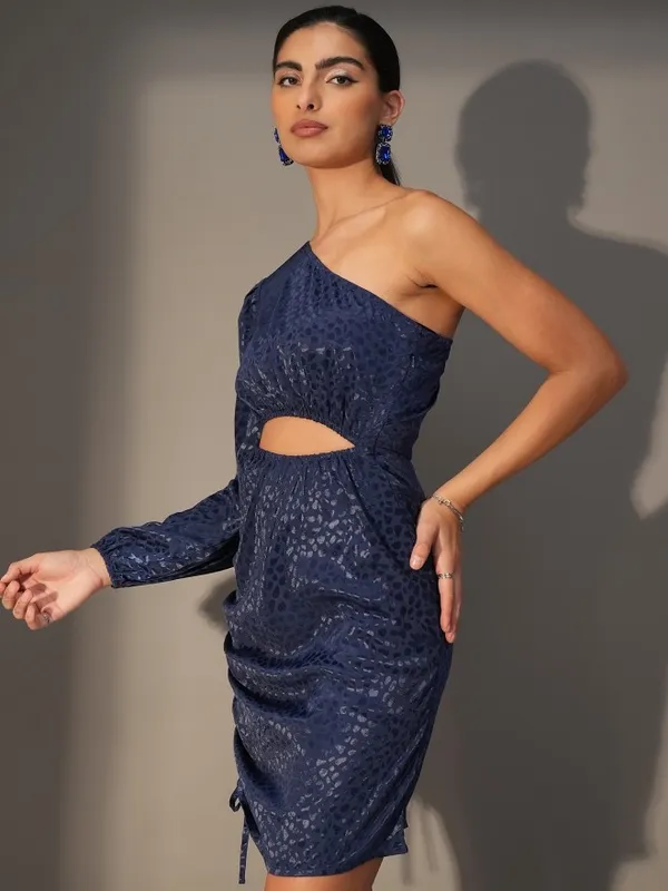  Tokyo Talkies Women Navy Blue Solid Bodycon Dresses
