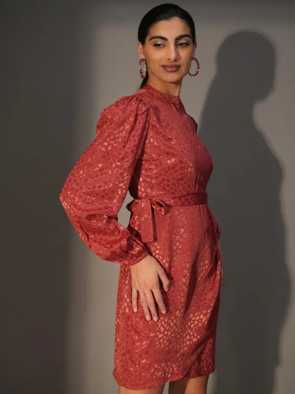  Tokyo Talkies Women Red Printed Wrap Dresses