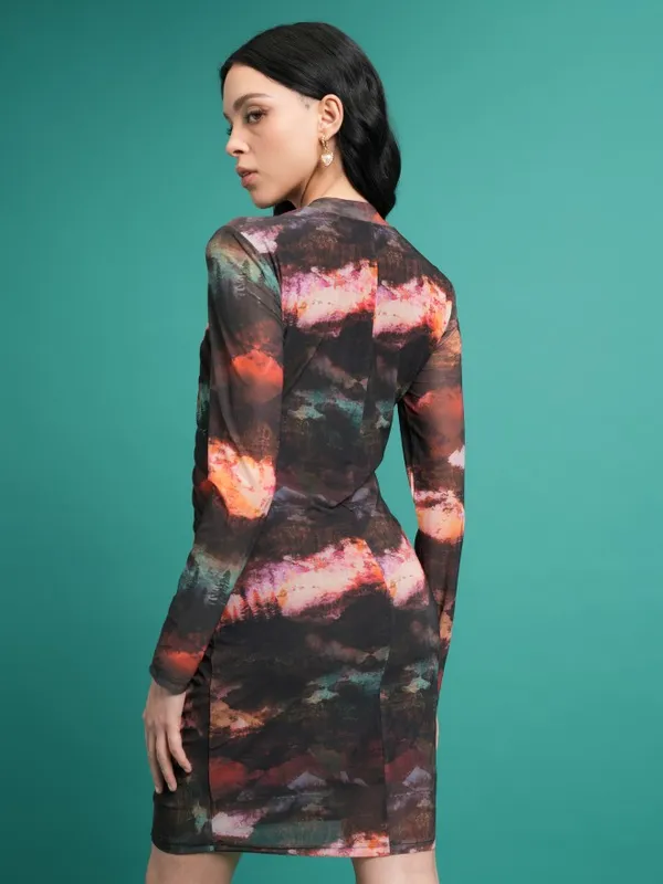 Printed Bodycon Dress