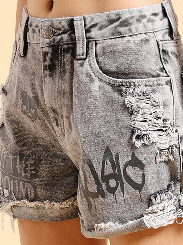 Regular Fit Denim Shorts