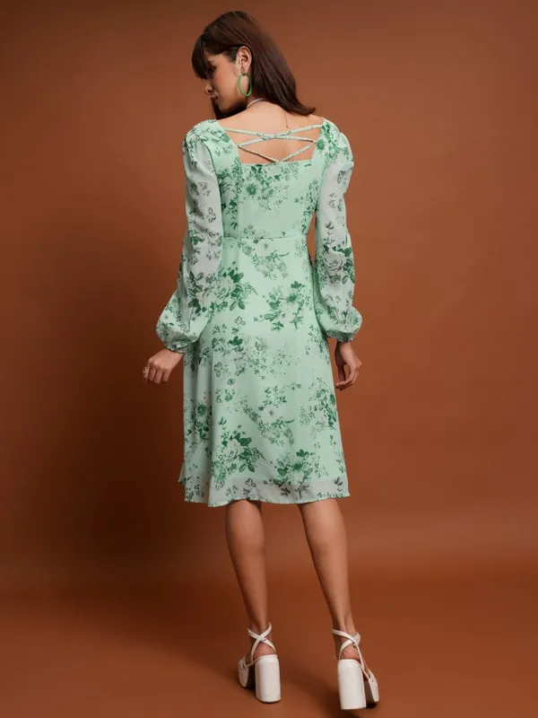 Printed A-Line Dress
