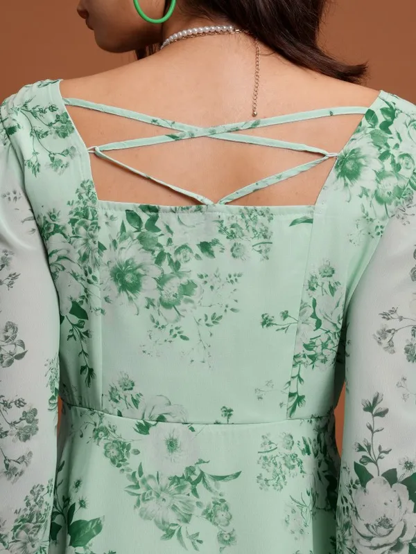 Printed A-Line Dress