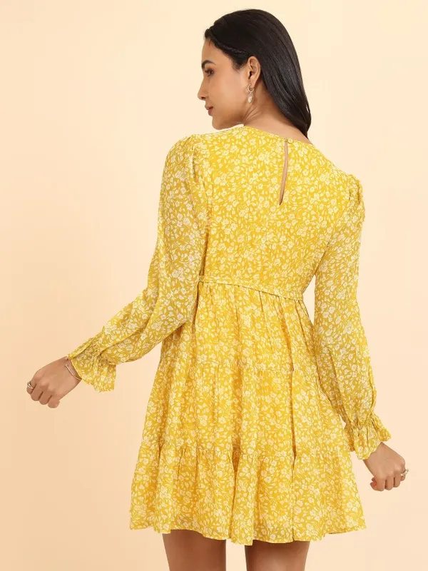 Printed Fit and Flare Dress