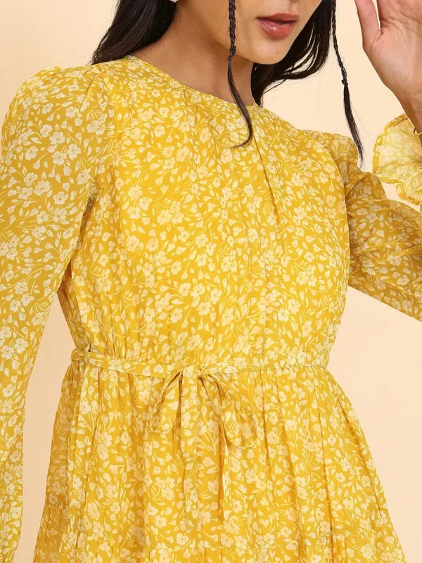 Printed Fit and Flare Dress