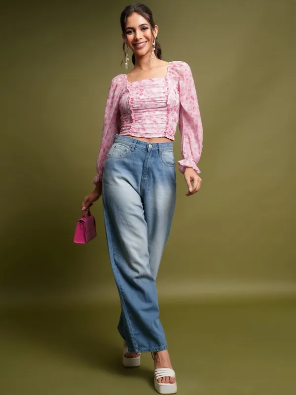  Tokyo Talkies Women White Printed Regular Tops