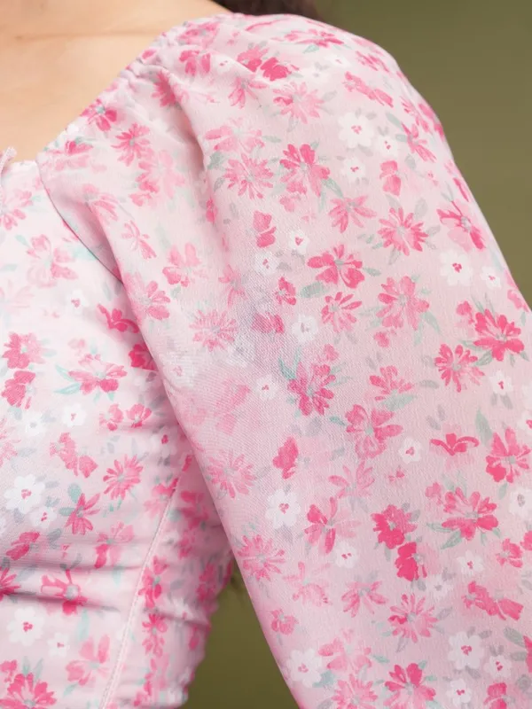  Tokyo Talkies Women White Printed Regular Tops