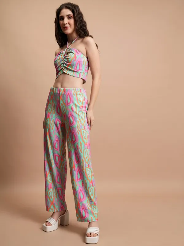 Tokyo Talkies Women Pink Top With Trouser