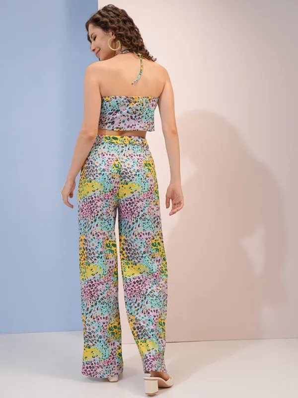 Tokyo Talkies Women Pink Women Top With Trouser Co-Ords