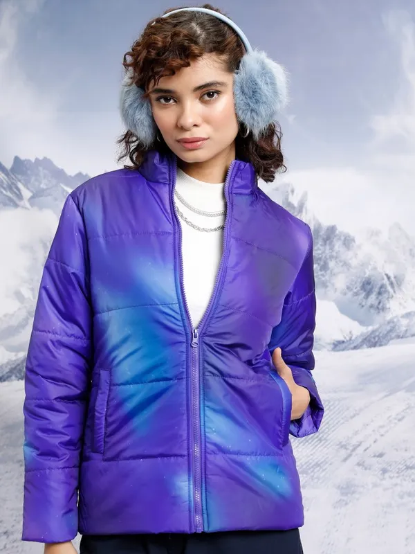  Tokyo Talkies Women Blue Puffer Jacket Jackets