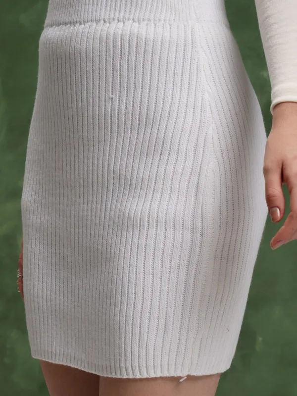 Tokyo Talkies Women White Mini Skirt