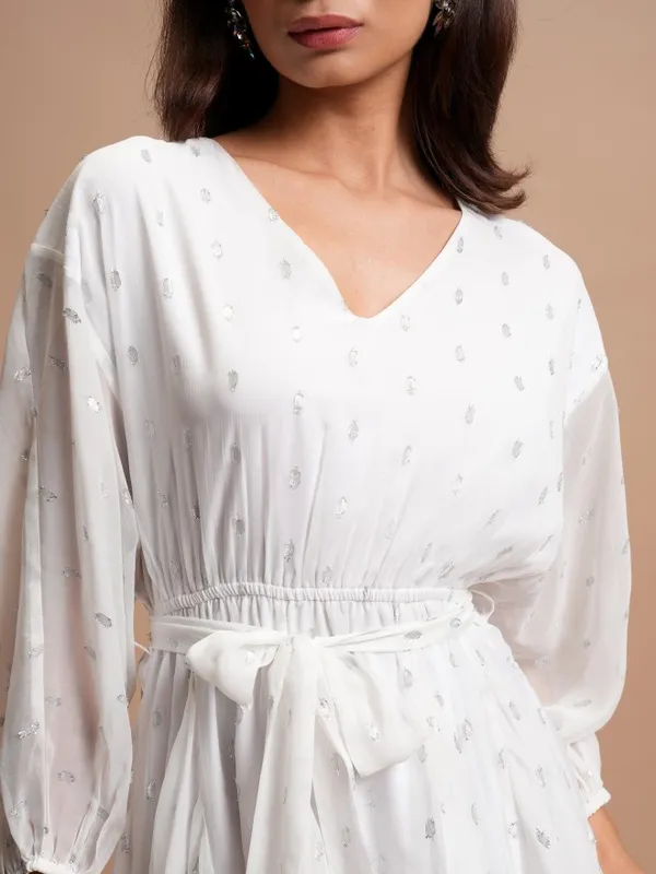 Self Design A-Line Dress