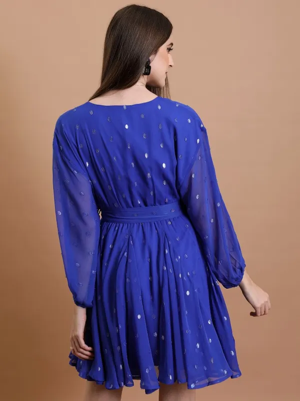 Solid Fit and Flare Dress