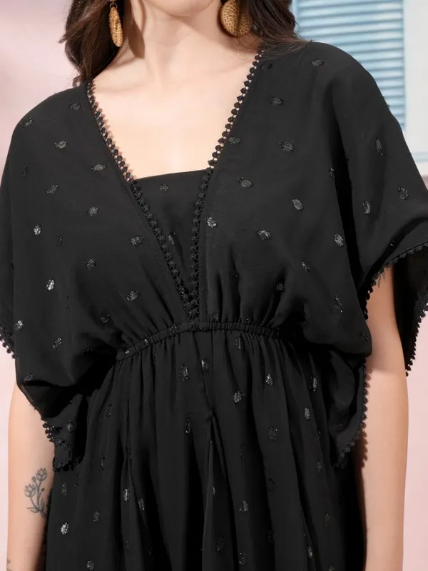Self Design Fit and Flare Dress