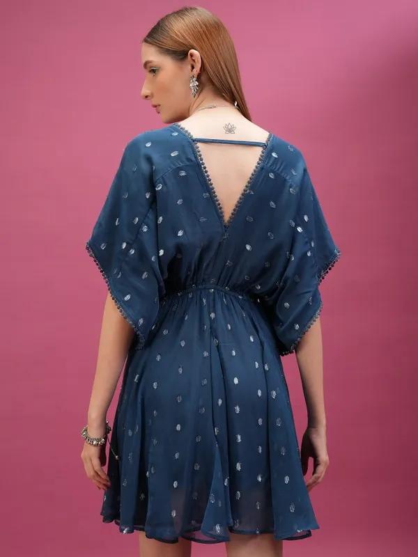 Self Design A-Line Dress