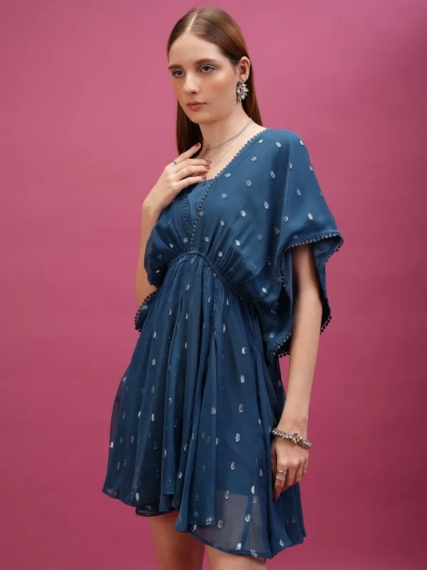 Self Design A-Line Dress