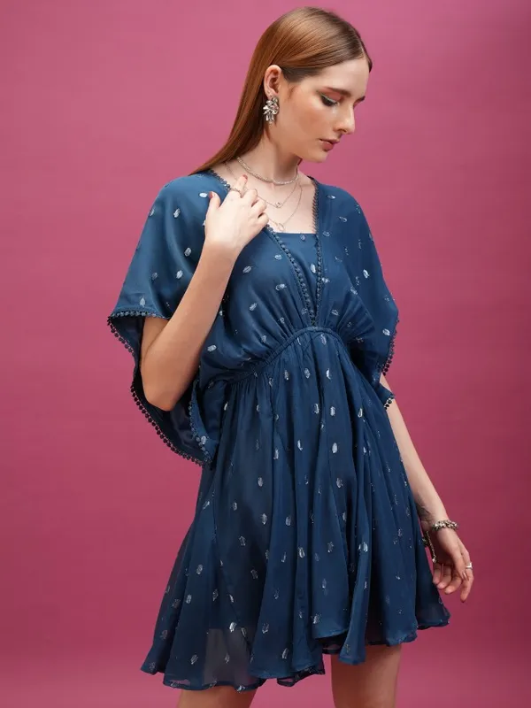 Self Design A-Line Dress