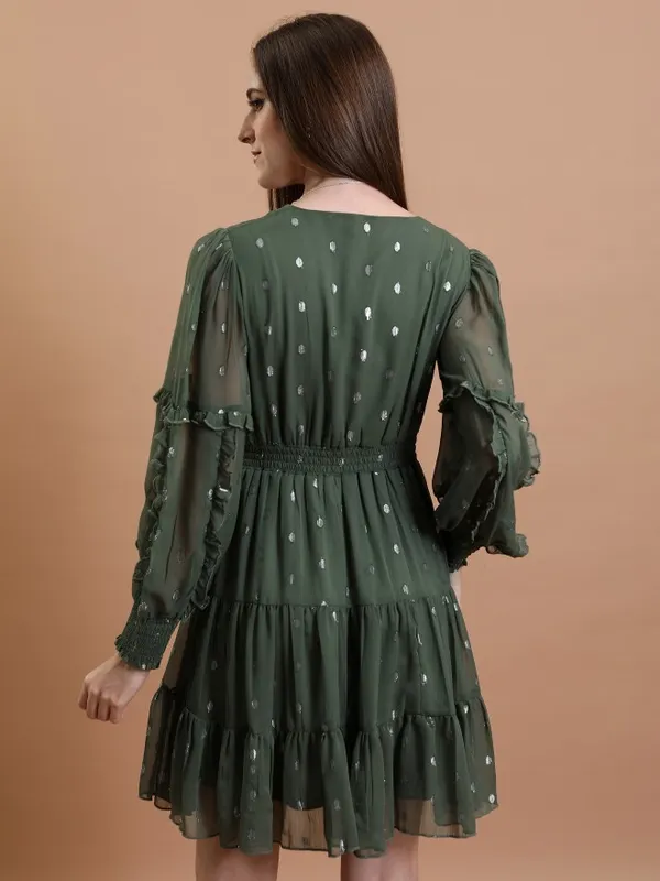 Solid Fit and Flare Dress