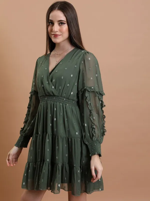 Solid Fit and Flare Dress