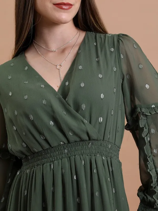 Solid Fit and Flare Dress