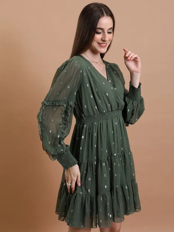 Solid Fit and Flare Dress