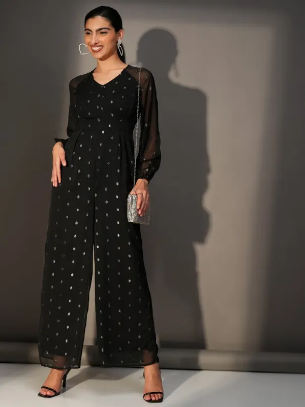 Self Design Regular Fit Jumpsuit