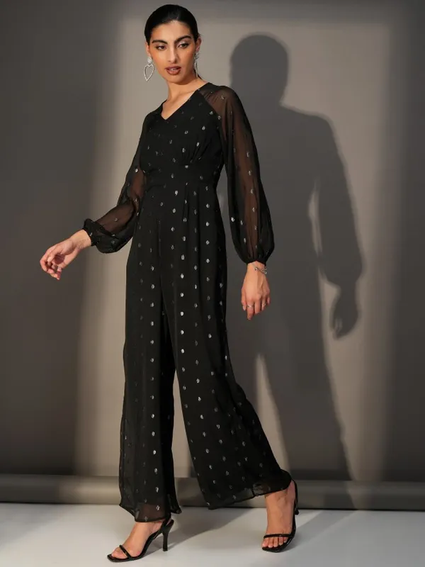 Self Design Regular Fit Jumpsuit