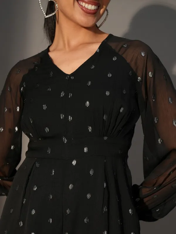 Self Design Regular Fit Jumpsuit