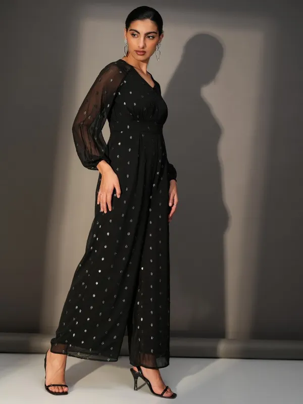 Self Design Regular Fit Jumpsuit