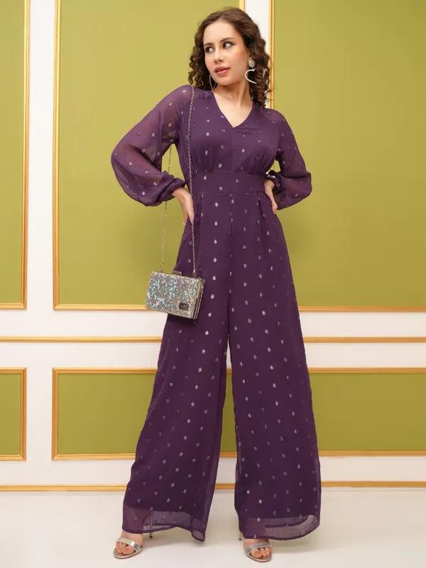 Self Design Regular Fit Jumpsuit