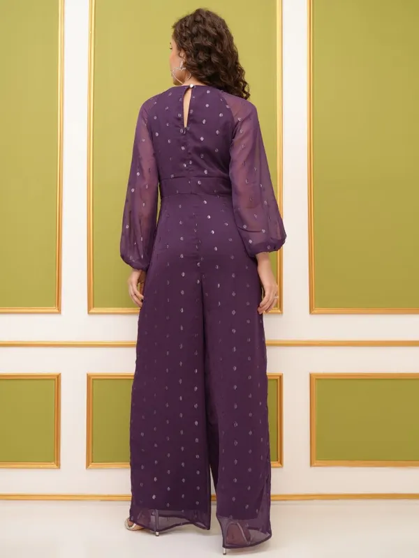 Self Design Regular Fit Jumpsuit