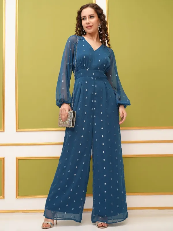 Self Design Regular Fit Jumpsuit