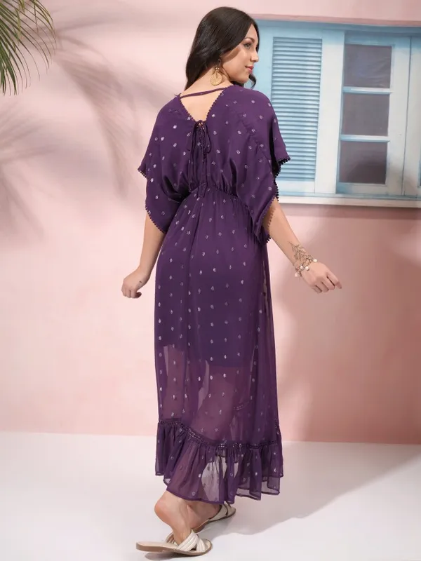 Self Design Fit and Flare Dress
