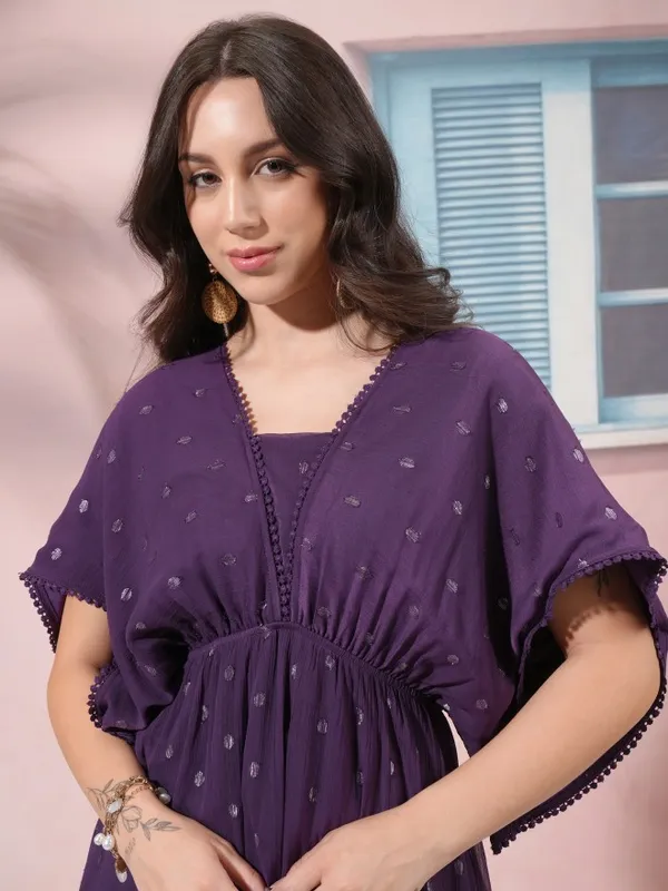 Self Design Fit and Flare Dress