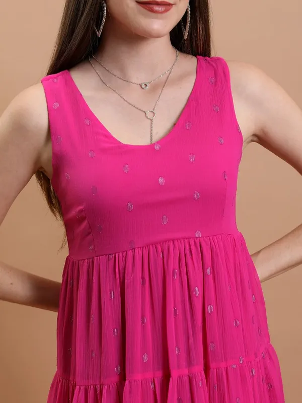 Solid Fit and Flare Dress