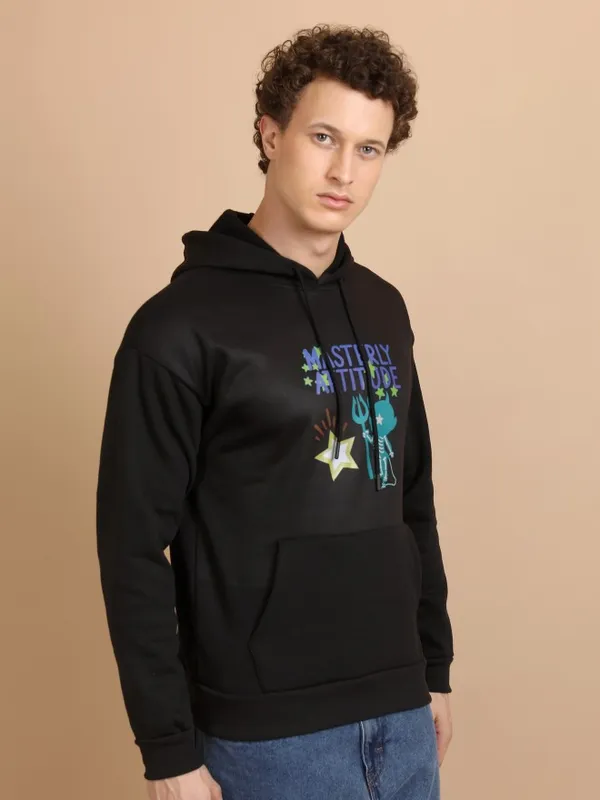  Highlander Men Black Hood Pullover Sweatshirts