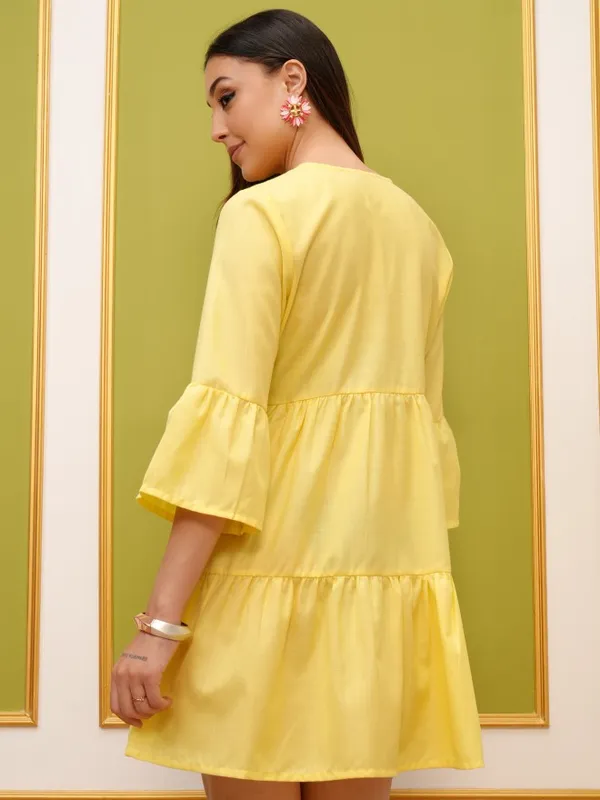 Embroidered Fit And Flare Dress
