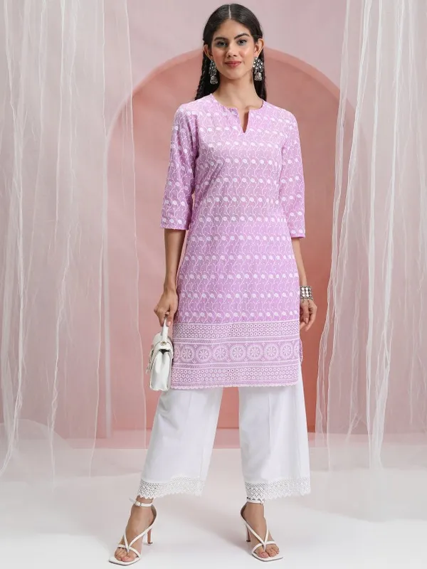 Embroidered Straight Kurta