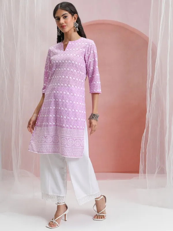 Embroidered Straight Kurta