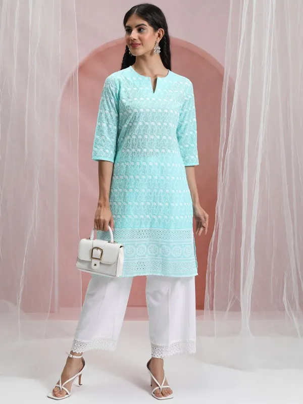 Embroidered Straight Kurta