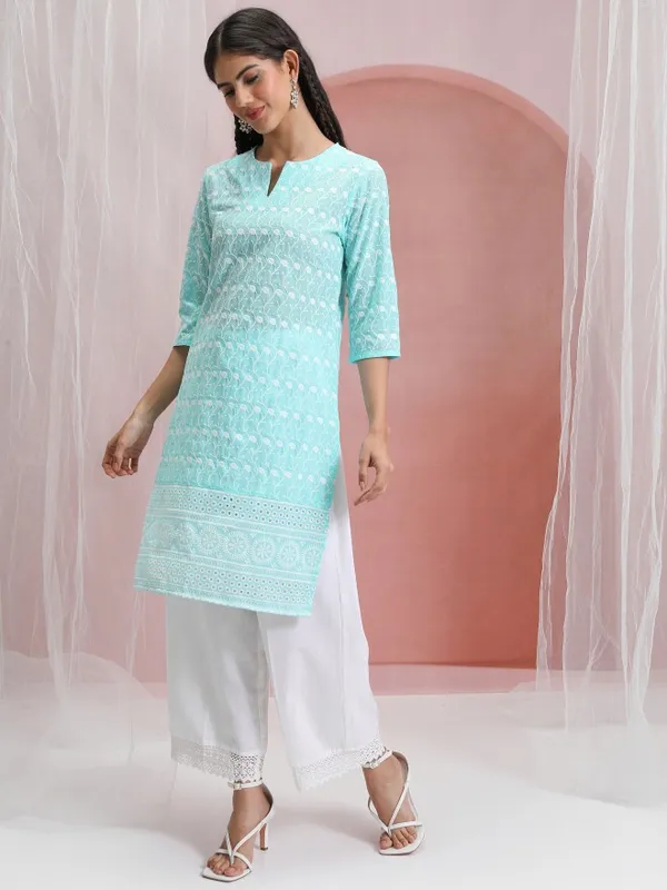 Embroidered Straight Kurta