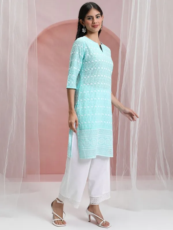 Embroidered Straight Kurta