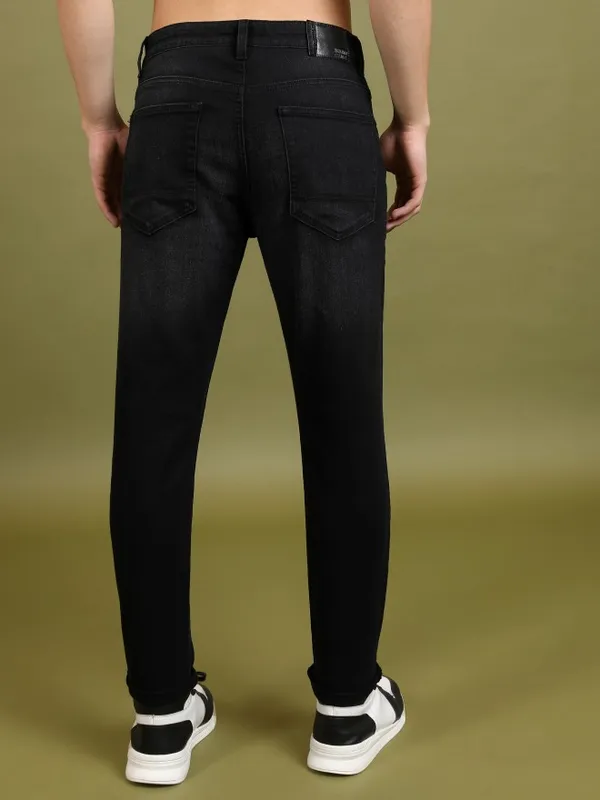 Highlander Men Black Slim Fit Clean Look Jeans