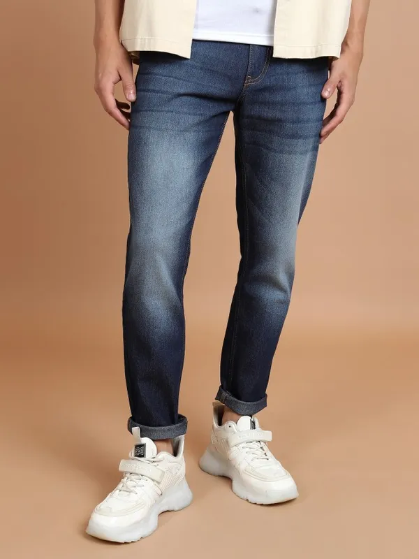  Highlander Men Blue Slim Fit Clean Look Jeans