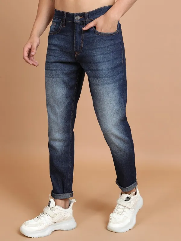  Highlander Men Blue Slim Fit Clean Look Jeans